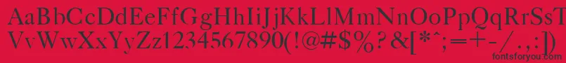 GazetaTitulPlain.001.001 Font – Black Fonts on Red Background