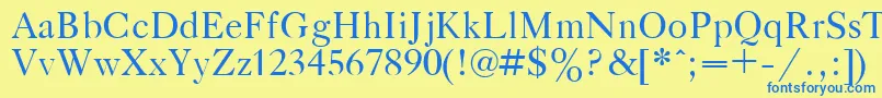 GazetaTitulPlain.001.001 Font – Blue Fonts on Yellow Background