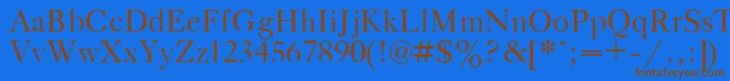 GazetaTitulPlain.001.001 Font – Brown Fonts on Blue Background