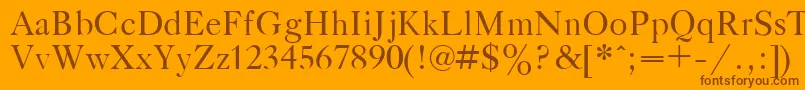 GazetaTitulPlain.001.001 Font – Brown Fonts on Orange Background