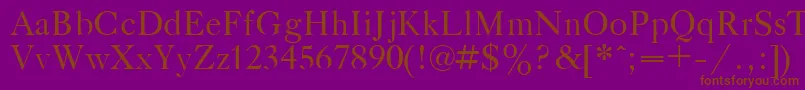 GazetaTitulPlain.001.001 Font – Brown Fonts on Purple Background