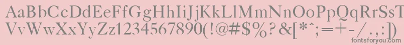 GazetaTitulPlain.001.001 Font – Gray Fonts on Pink Background