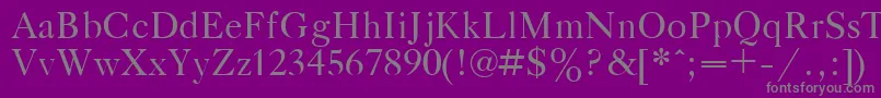 GazetaTitulPlain.001.001 Font – Gray Fonts on Purple Background
