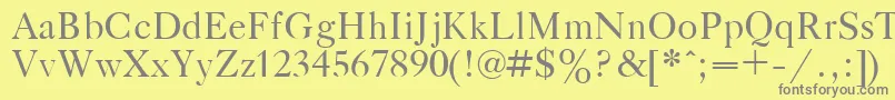 GazetaTitulPlain.001.001 Font – Gray Fonts on Yellow Background