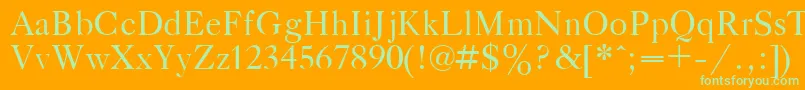 GazetaTitulPlain.001.001 Font – Green Fonts on Orange Background