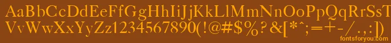 GazetaTitulPlain.001.001 Font – Orange Fonts on Brown Background
