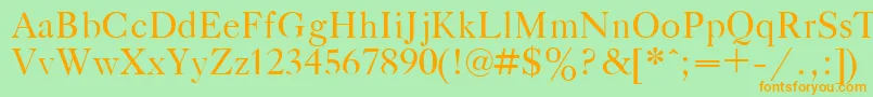 GazetaTitulPlain.001.001 Font – Orange Fonts on Green Background