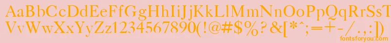 GazetaTitulPlain.001.001 Font – Orange Fonts on Pink Background