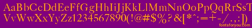 GazetaTitulPlain.001.001 Font – Orange Fonts on Purple Background
