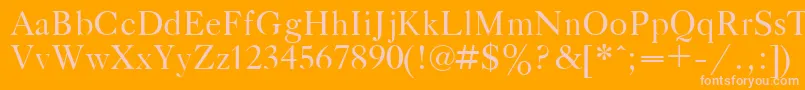 GazetaTitulPlain.001.001 Font – Pink Fonts on Orange Background