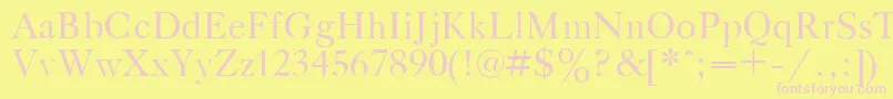 GazetaTitulPlain.001.001 Font – Pink Fonts on Yellow Background