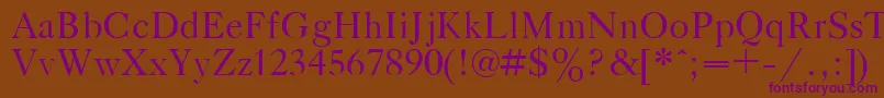 GazetaTitulPlain.001.001 Font – Purple Fonts on Brown Background