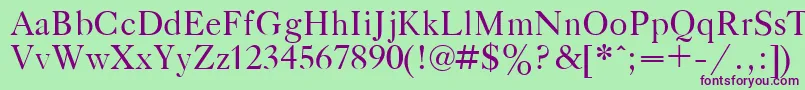GazetaTitulPlain.001.001 Font – Purple Fonts on Green Background