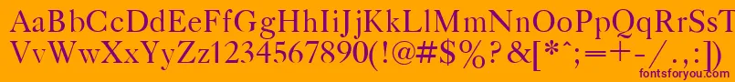 GazetaTitulPlain.001.001 Font – Purple Fonts on Orange Background