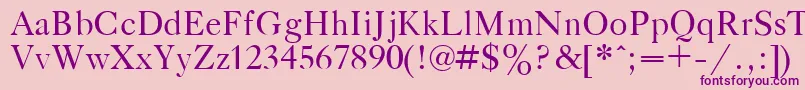 GazetaTitulPlain.001.001 Font – Purple Fonts on Pink Background