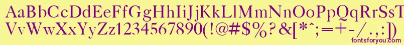 GazetaTitulPlain.001.001 Font – Purple Fonts on Yellow Background