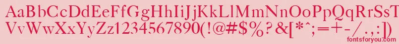 GazetaTitulPlain.001.001 Font – Red Fonts on Pink Background