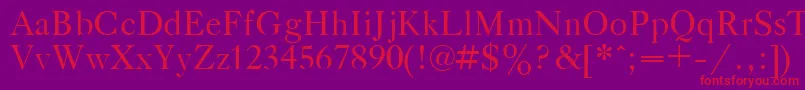 GazetaTitulPlain.001.001 Font – Red Fonts on Purple Background