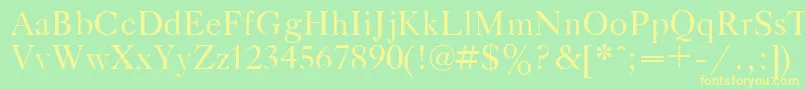 GazetaTitulPlain.001.001 Font – Yellow Fonts on Green Background