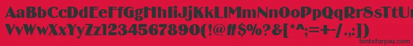 Birminghamsoft Font – Black Fonts on Red Background