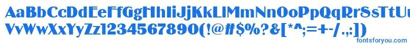 Birminghamsoft-fontti – siniset fontit valkoisella taustalla
