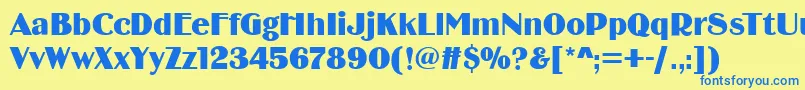 Birminghamsoft Font – Blue Fonts on Yellow Background