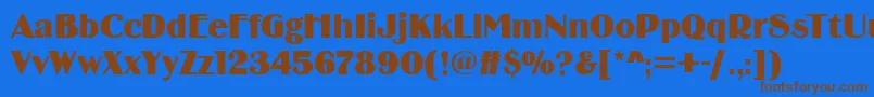 Birminghamsoft Font – Brown Fonts on Blue Background
