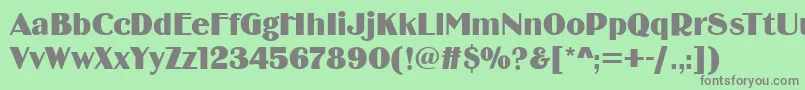 Birminghamsoft Font – Gray Fonts on Green Background