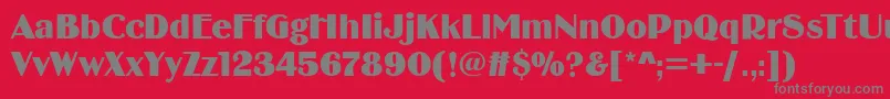 Birminghamsoft Font – Gray Fonts on Red Background