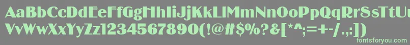 Birminghamsoft Font – Green Fonts on Gray Background