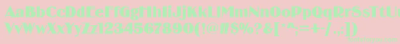 Birminghamsoft Font – Green Fonts on Pink Background