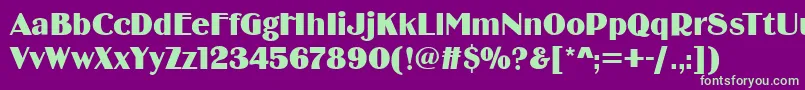 Birminghamsoft Font – Green Fonts on Purple Background