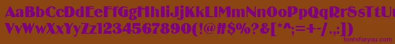 Шрифт Birminghamsoft – фиолетовые шрифты на коричневом фоне
