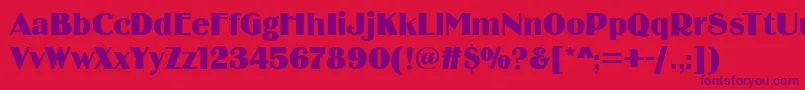 Birminghamsoft Font – Purple Fonts on Red Background