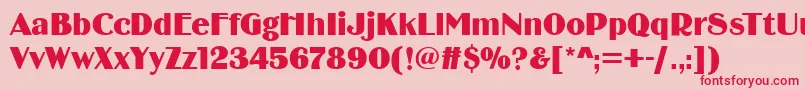Birminghamsoft Font – Red Fonts on Pink Background