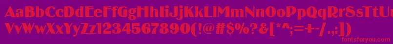 Birminghamsoft Font – Red Fonts on Purple Background