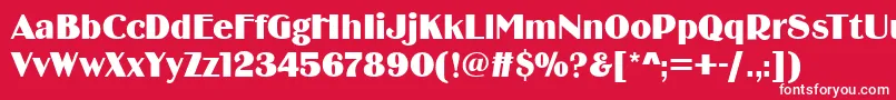 Birminghamsoft Font – White Fonts on Red Background