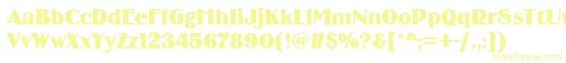 Birminghamsoft-fontti – keltaiset fontit valkoisella taustalla