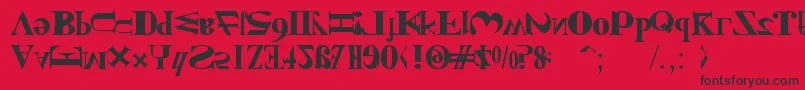 NewKindOfEnglish Font – Black Fonts on Red Background