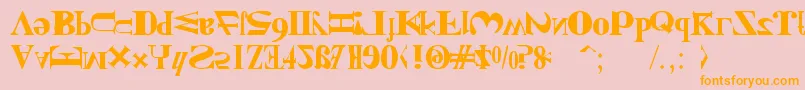 NewKindOfEnglish Font – Orange Fonts on Pink Background