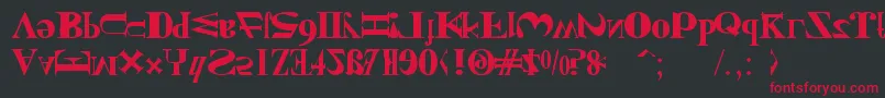 NewKindOfEnglish Font – Red Fonts on Black Background