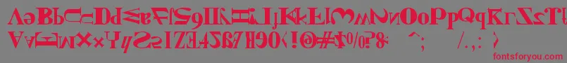 NewKindOfEnglish Font – Red Fonts on Gray Background