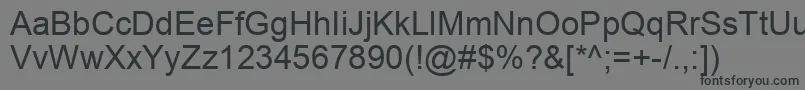 Arial0 Font – Black Fonts on Gray Background