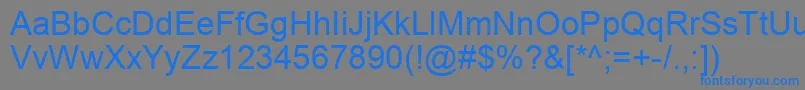 Arial0 Font – Blue Fonts on Gray Background