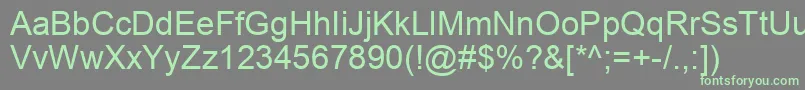 Arial0 Font – Green Fonts on Gray Background