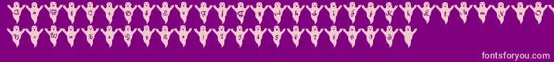 LmsSpookySpeller Font – Pink Fonts on Purple Background