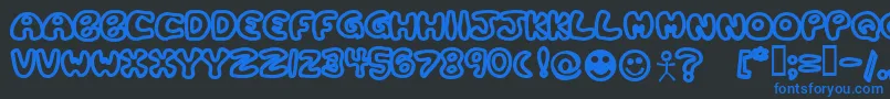 Plastb Font – Blue Fonts on Black Background