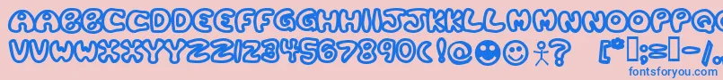 Plastb Font – Blue Fonts on Pink Background