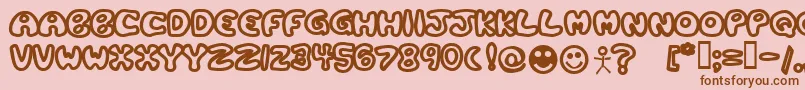 Plastb Font – Brown Fonts on Pink Background