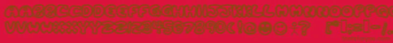 Plastb Font – Brown Fonts on Red Background